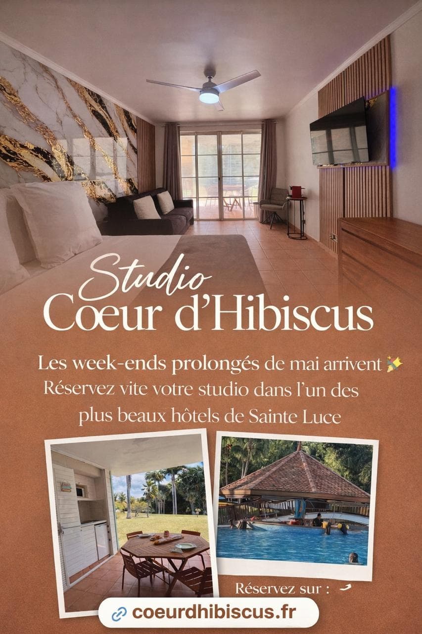 Studio Coeur d'Hibiscus — Réservez votre séjour
